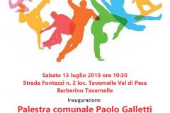 Locandina inaugurazione palestra "Paolo Galletti"