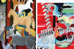 Pieghevole "Tra geometrie e cromatismi" fronte Pieghevole "Tra geometrie e cromatismi" fronte